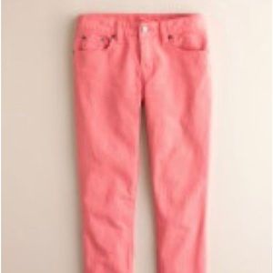 J. Crew Toothpick Jeans coral pink, 28 ankle